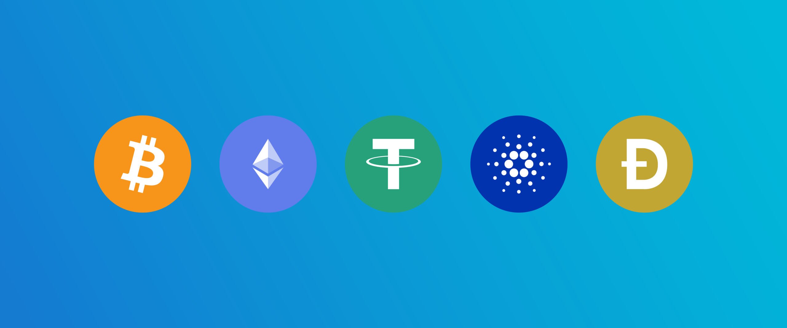 A selection of cryptocurrency that can be accepted as payment